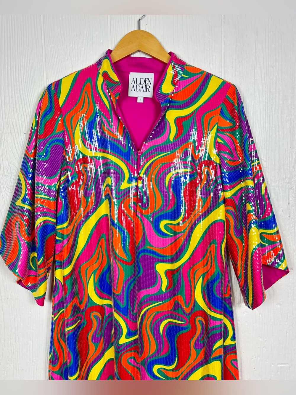 Alden Adair Multicolor Funky Swirl Wonderland Sequin Dress
Size Large - Picture 11 of 11